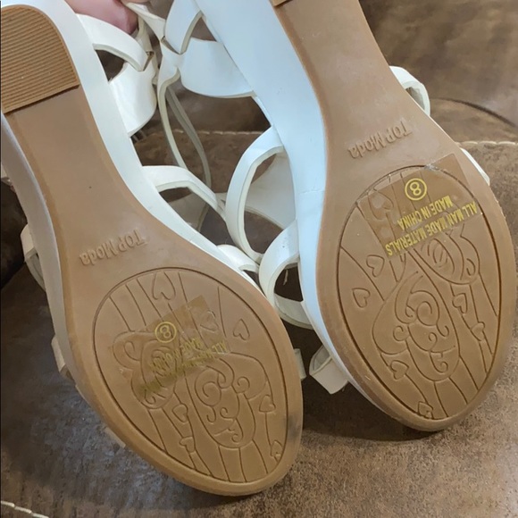 Fashion Nova Shoes | Never Worn Out Off White Wedges Size 8 | Poshmark